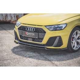 Накладка сплиттер на передний бампер Вариант3 на Audi A1 GB S-Line